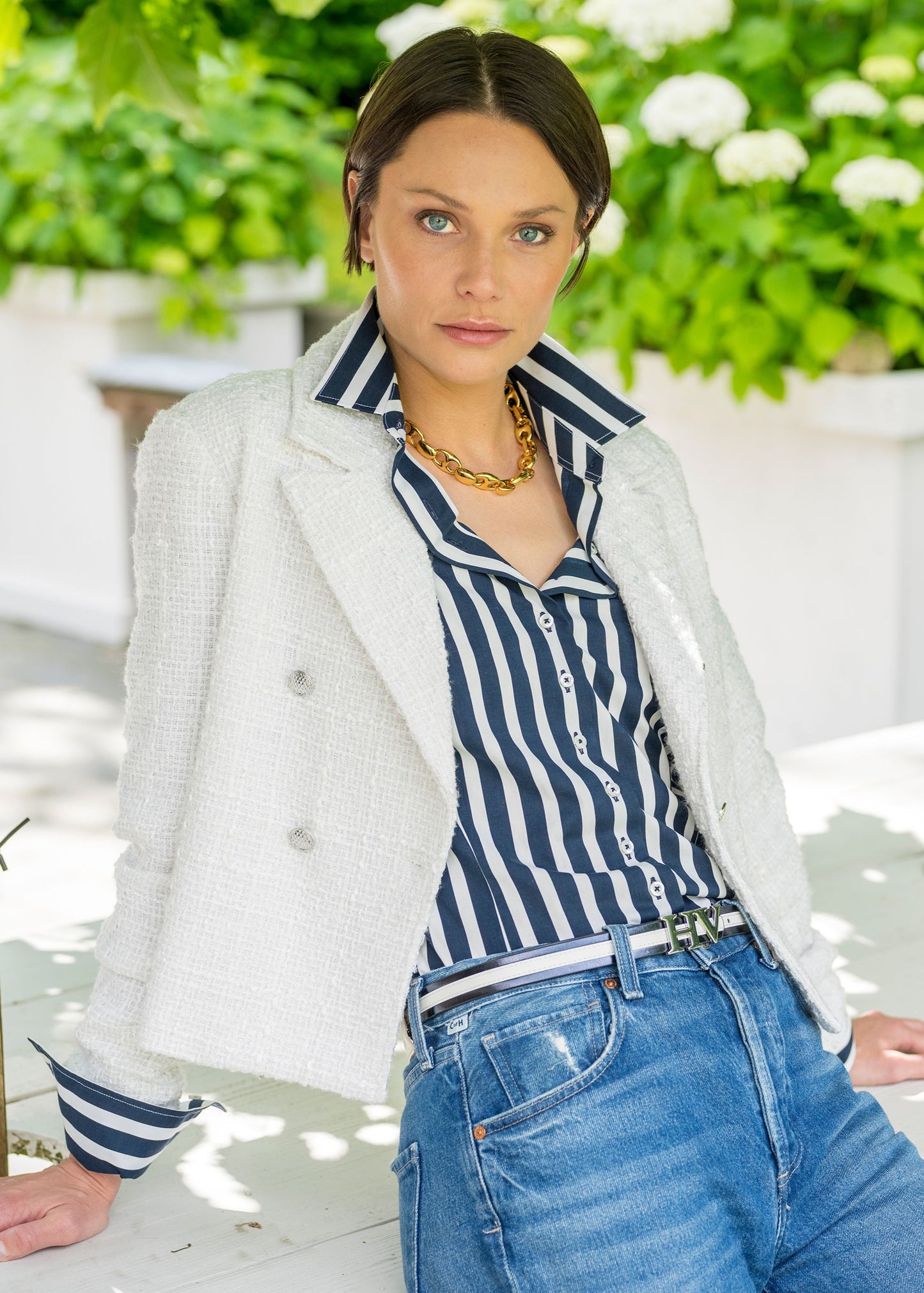 Hv Society blouse Blouse HVSAnou navy