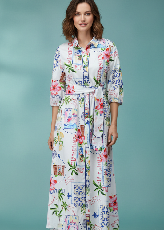 K-Design Maxi jurk met design C359L