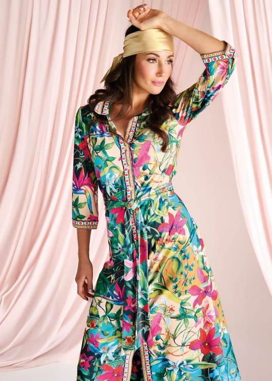 K-Design Maxi jurk met design C410