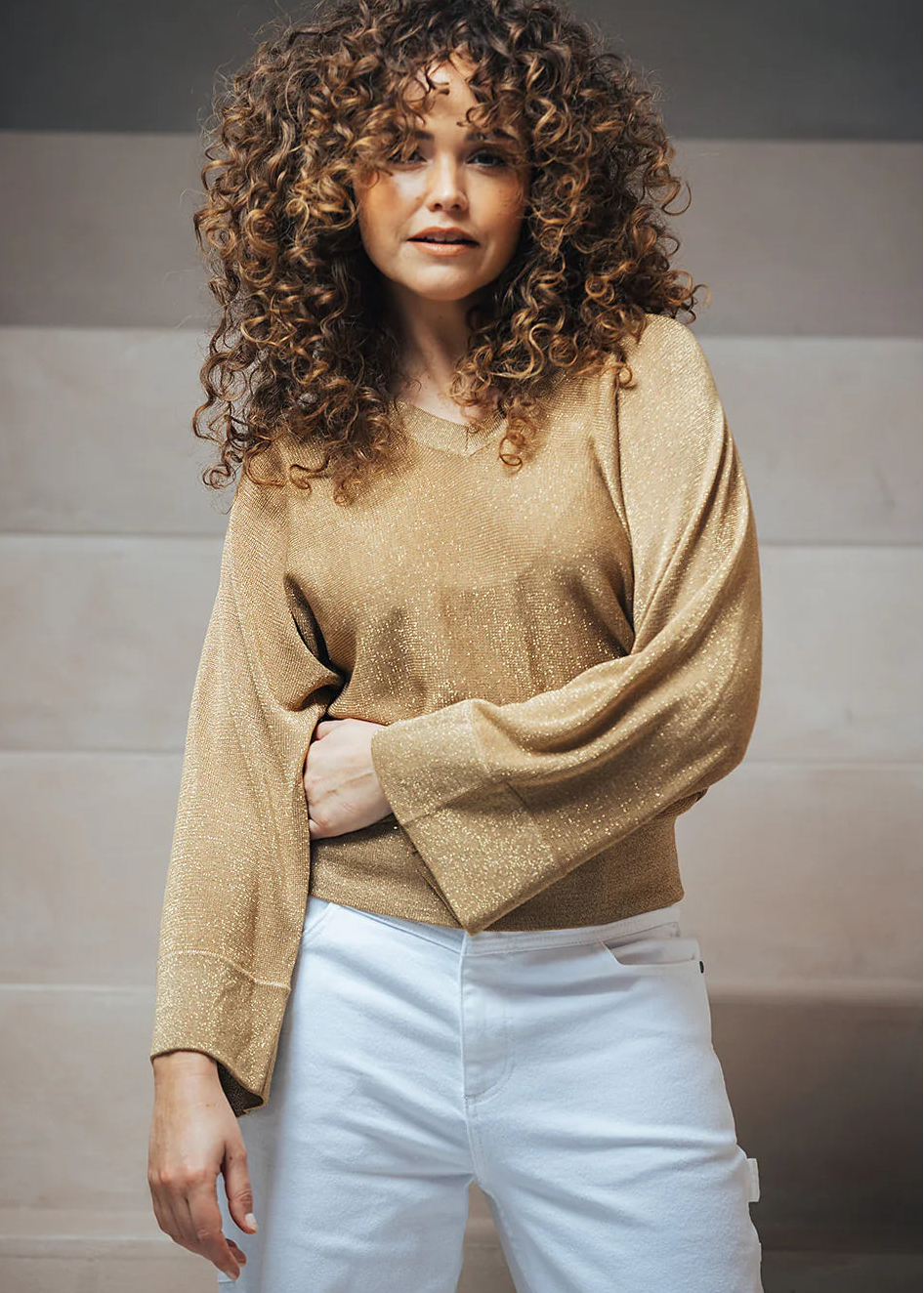 Label Dot Nop Beige trui