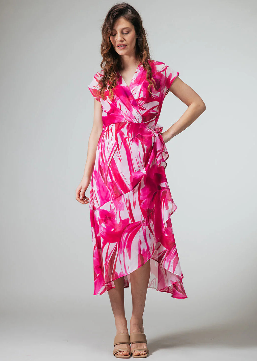 Label Dot jurk Sabo | Roze multi
