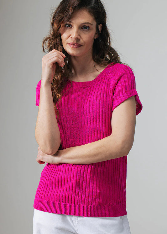 Label Dot top Naz | Fuchsia