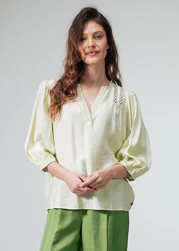 Label Dot blouse Addo | Groen