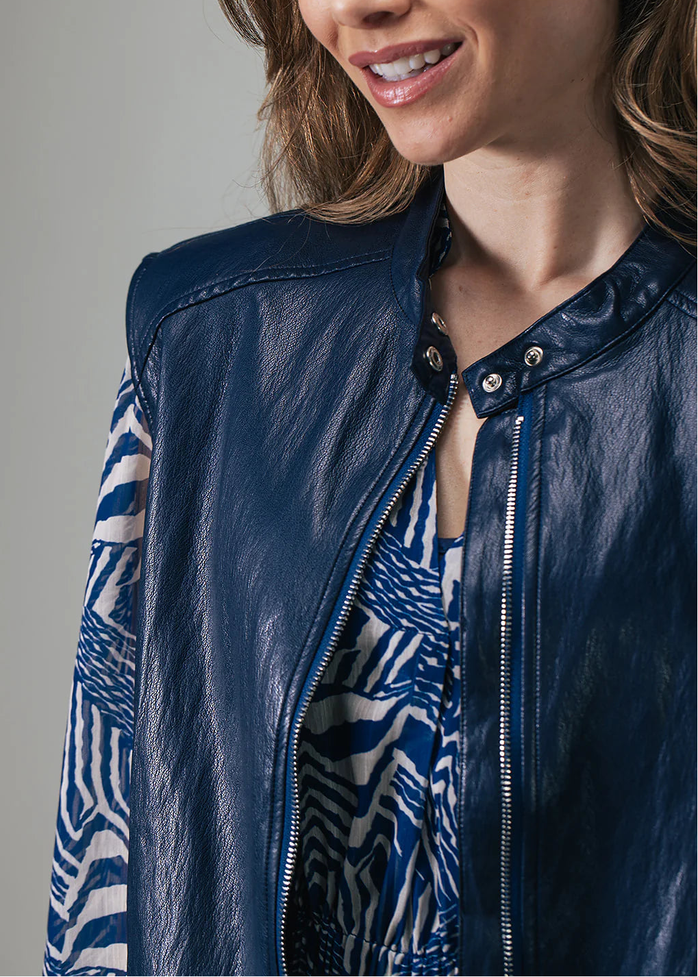 Label Dot Lotte Vegan Leather | Donker blauw