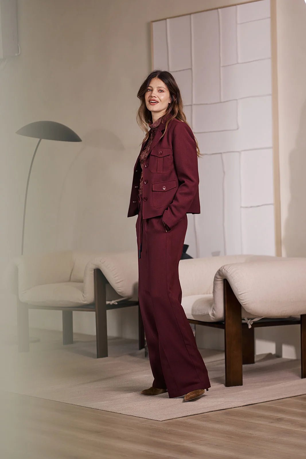 Label Dot Rosan pantalon | Burgundy