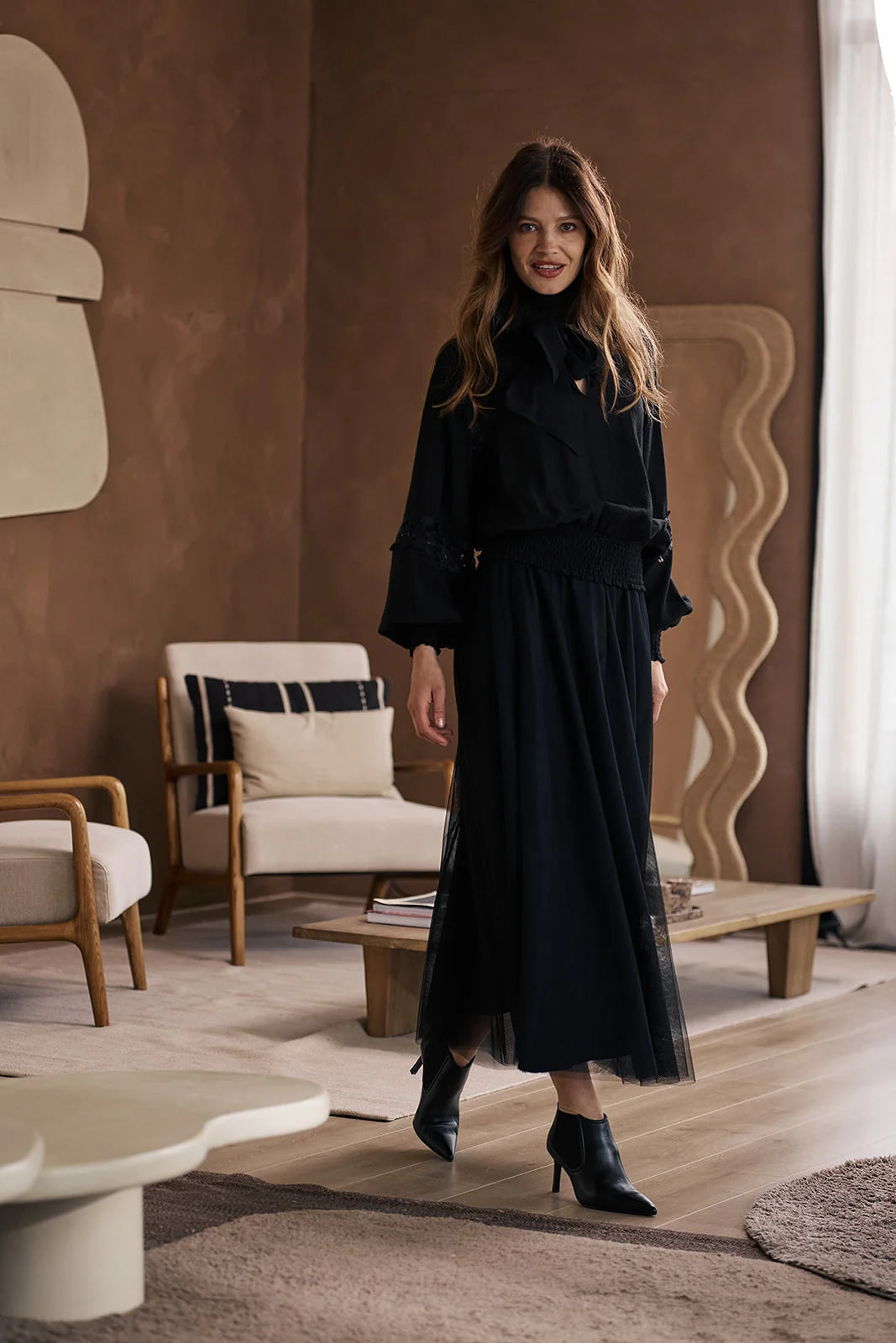 Label Dot blouse Annelyn | Zwart