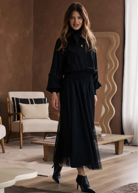 Label Dot blouse Annelyn | Zwart
