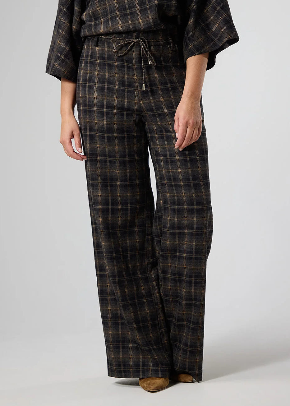 Label Dot Roxette broek Bruin multi
