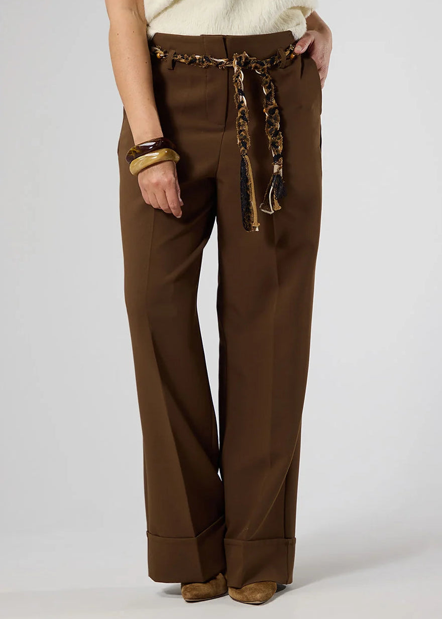 Label Dot broek Reya | Cognac