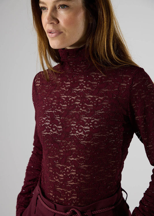 Label Dot top Milaine | Burgundy