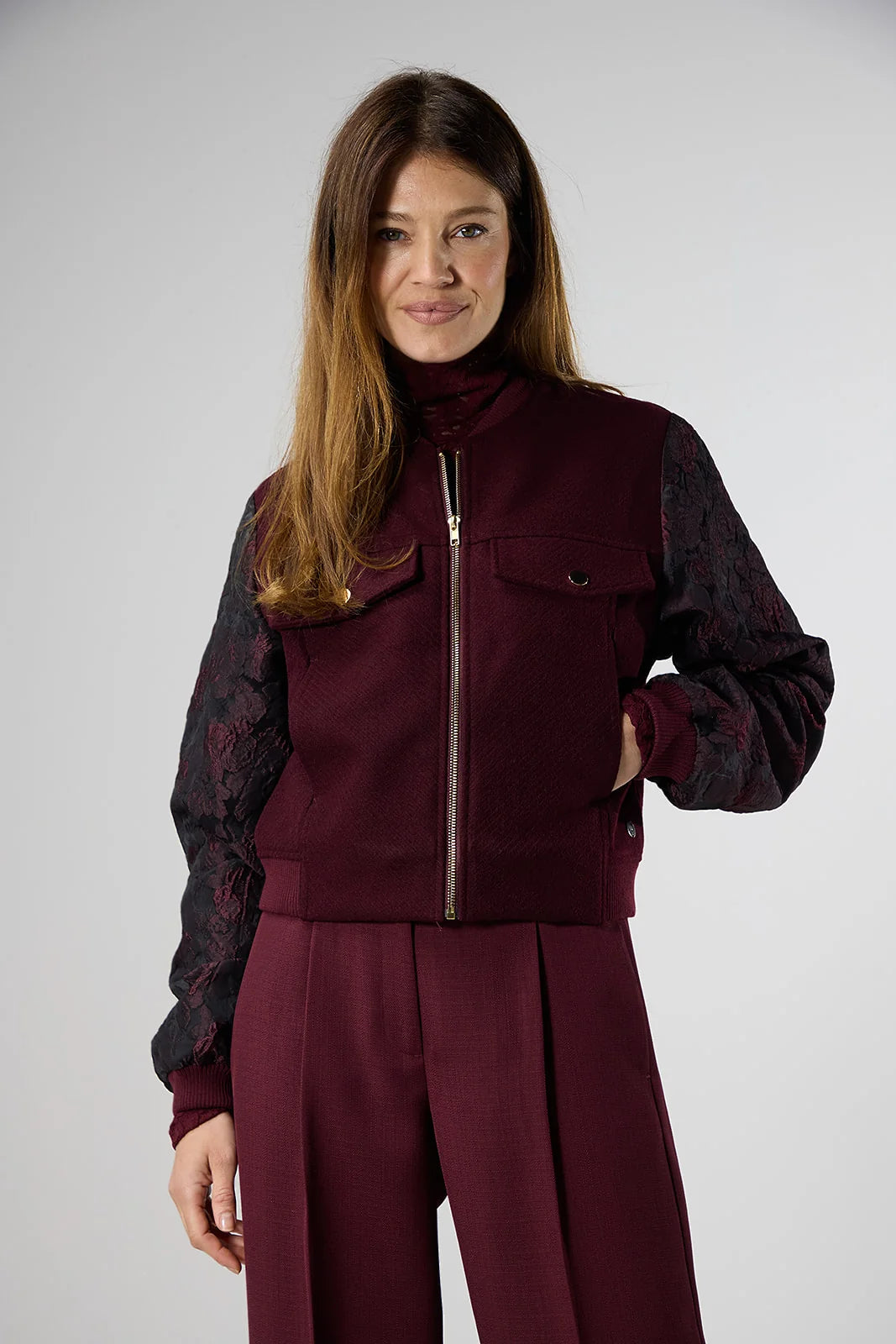 Label Dot blazer Lorelei | Burgundy multi
