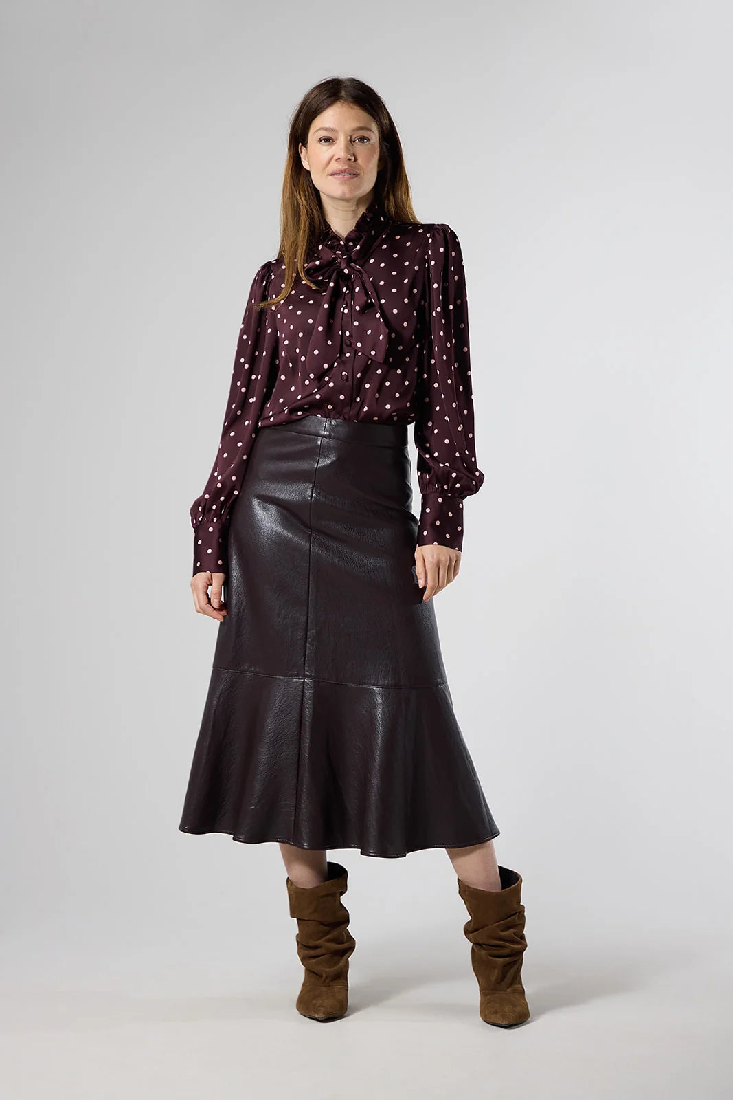 Label Dot blouse Amai | Bordeaux multi