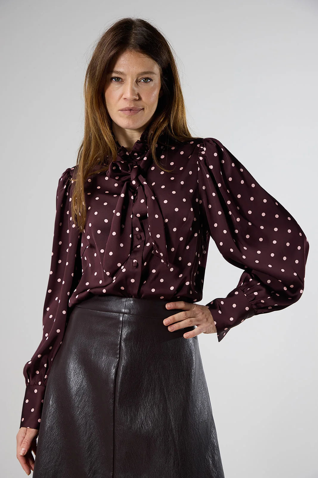 Label Dot blouse Amai | Bordeaux multi