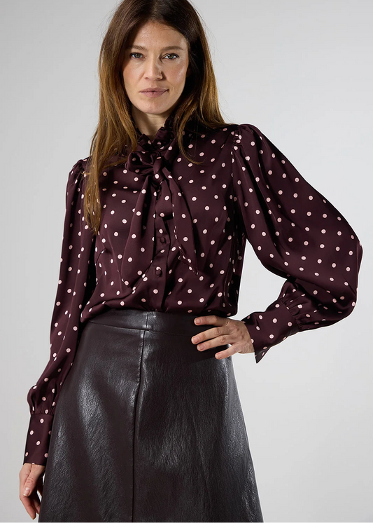 Label Dot blouse Amai | Bordeaux multi
