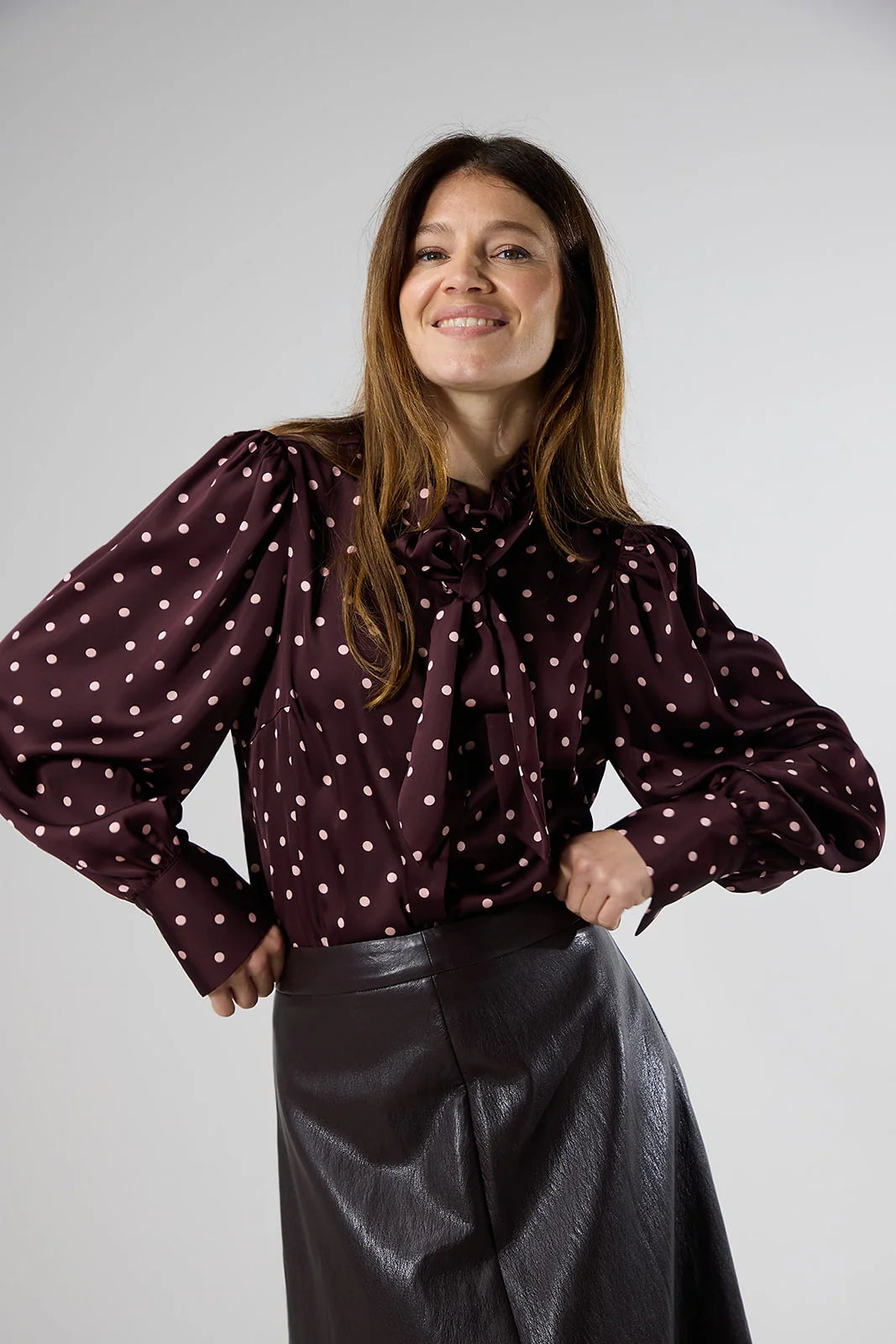Label Dot blouse Amai | Bordeaux multi