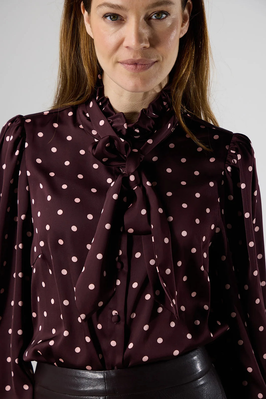 Label Dot blouse Amai | Bordeaux multi