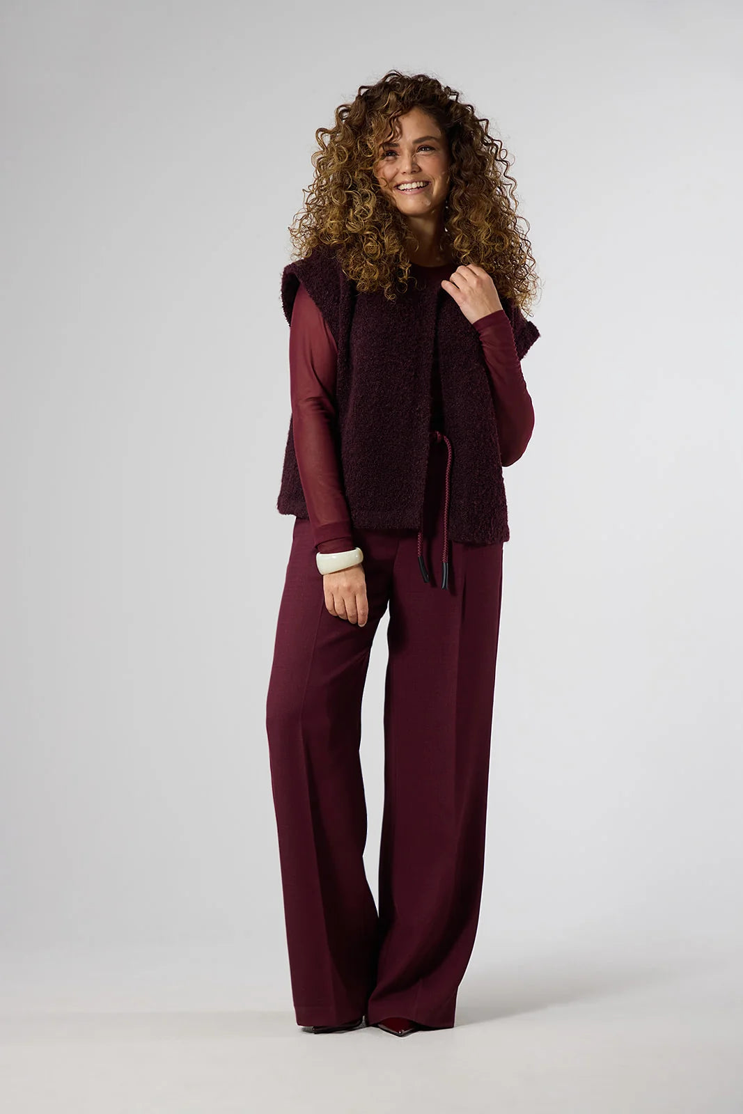 Label Dot Mavi top | Burgundy