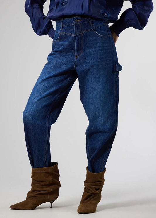Label Dot Mason broek Blue | Donker blauw