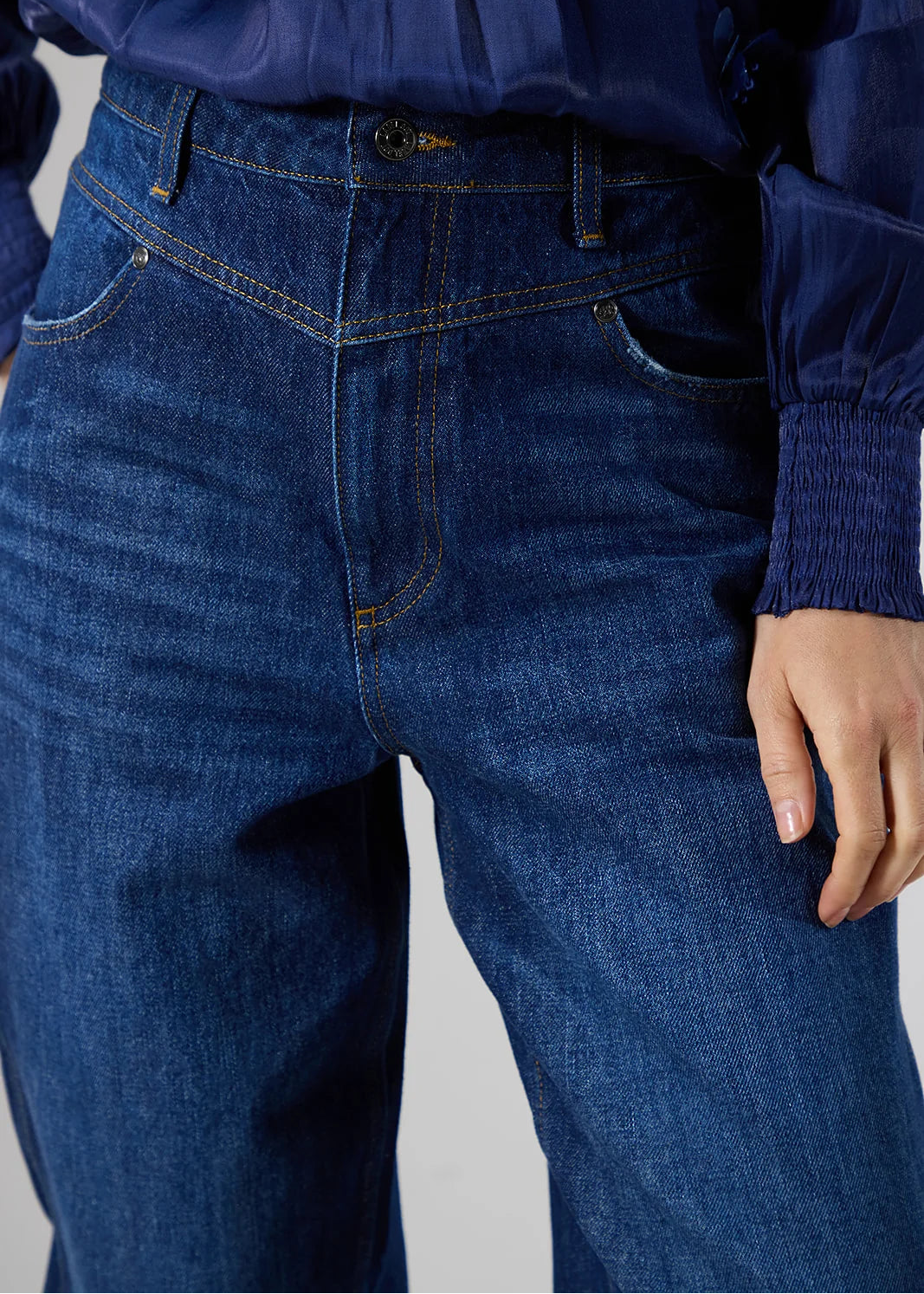 Label Dot Mason broek Blue | Donker blauw