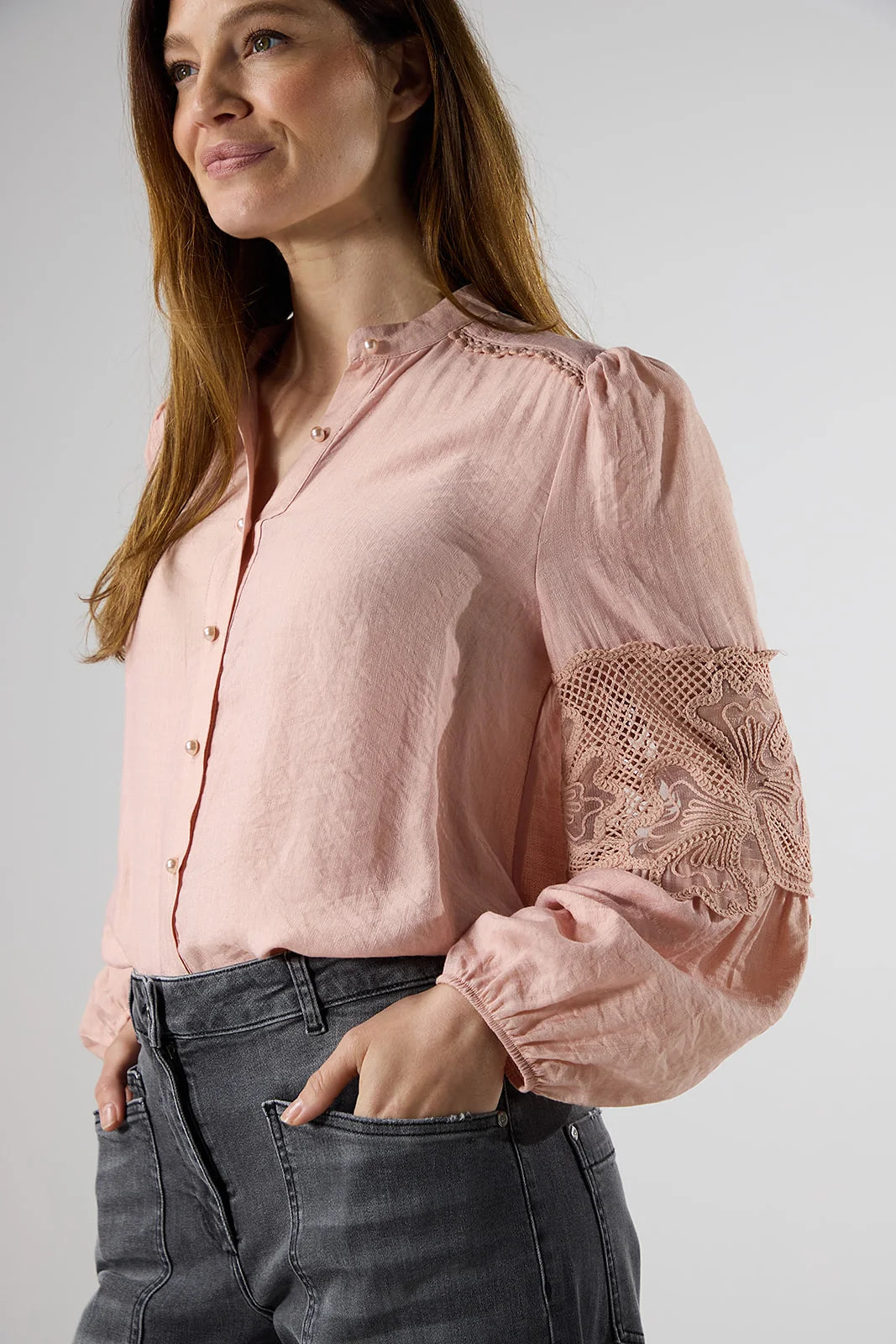 Label Dot blouse Auralie blouse | dusty pink