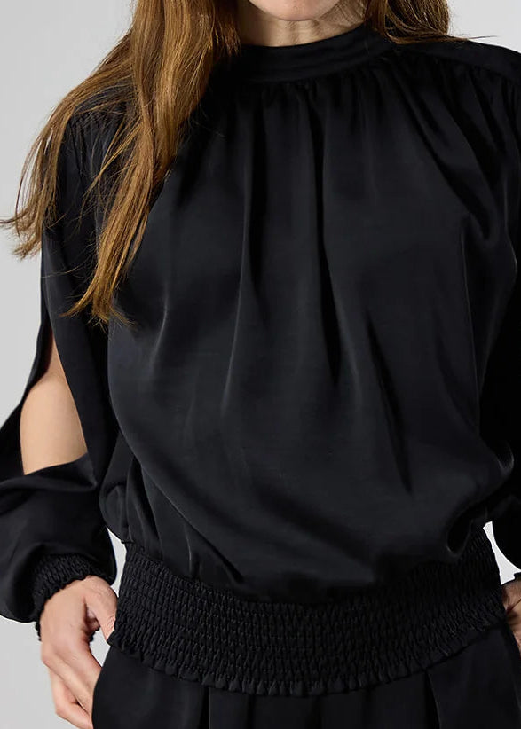 Label Dot blouse Ailey top | Zwart