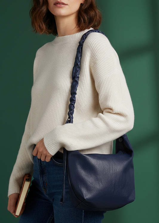 Label Dot Zaza Handbag PU | Donker blauw