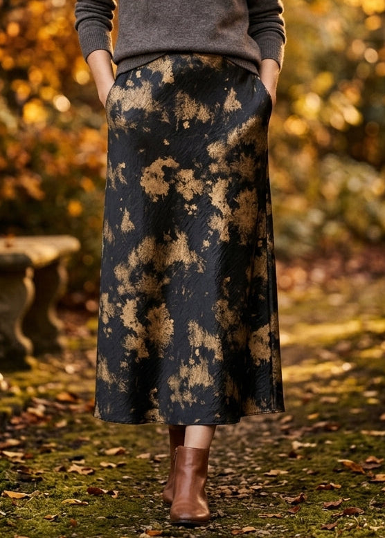 Label Dot rok Elowen | Goud / zwart
