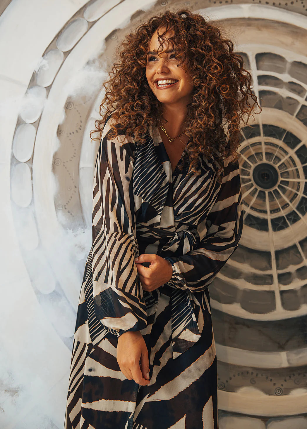 Label Dot Sophia Jurk | Bruin multi