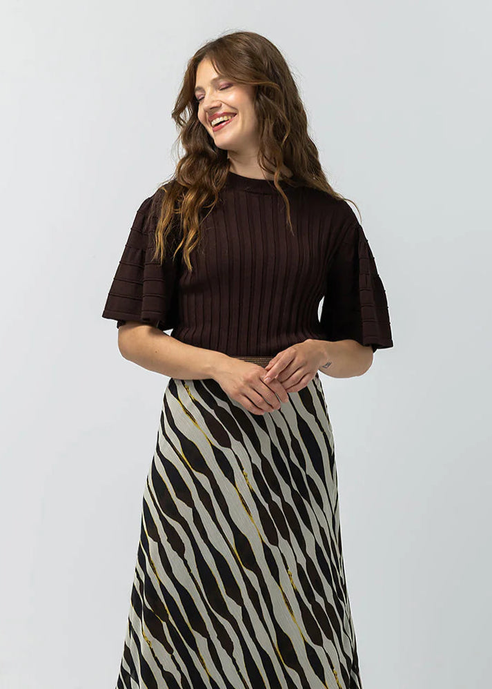 Label Dot Nicolette Trui | Bruin