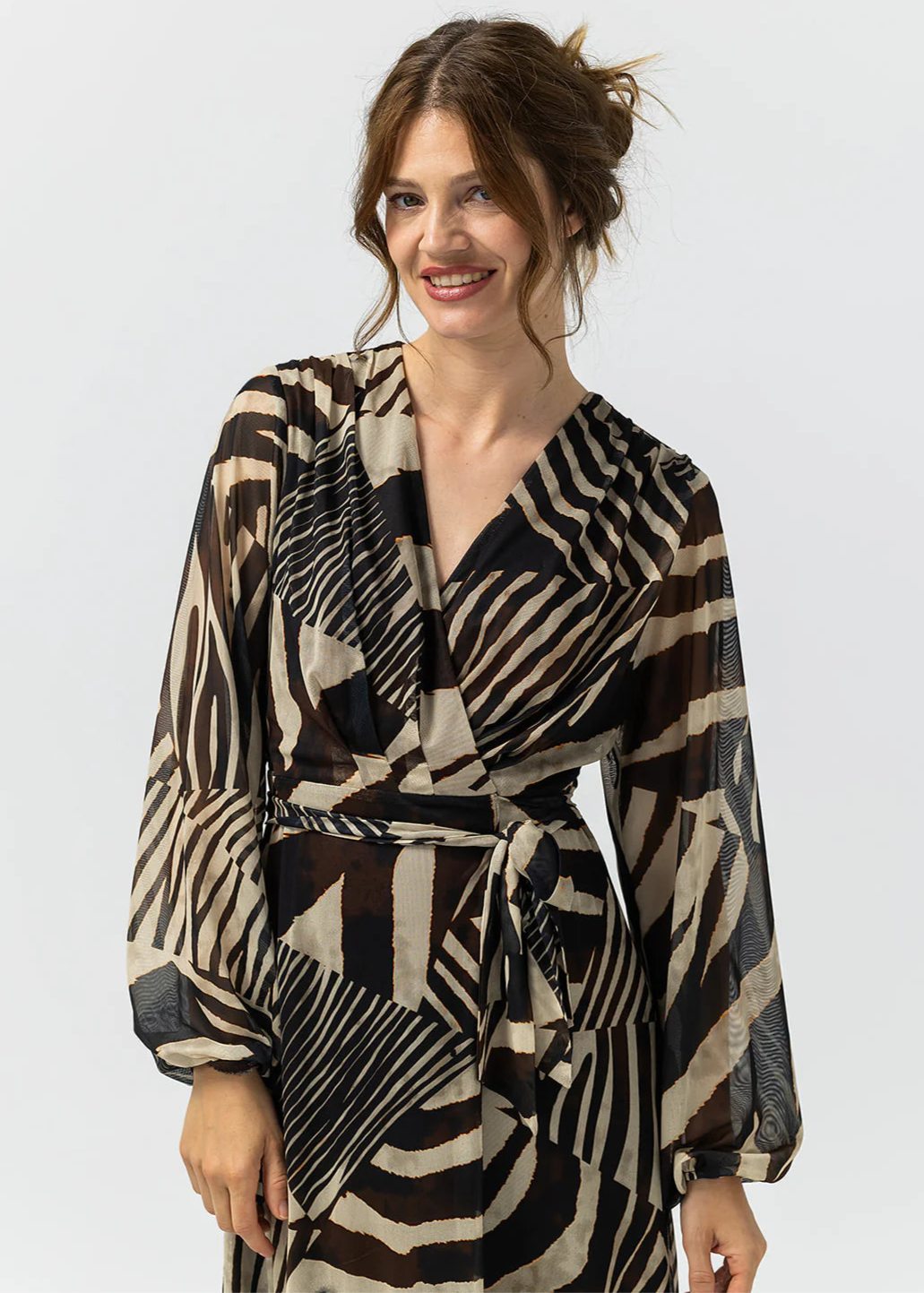 Label Dot Sophia Jurk | Bruin multi