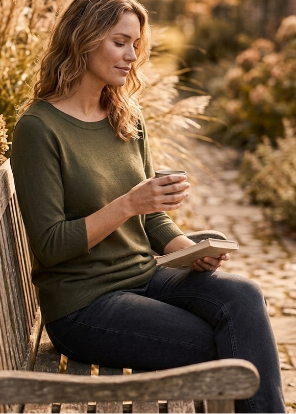 Lady Day – Eva Sweater – Deep forest