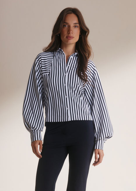 Lady Day – Gem Blouse – Blue/Simple white