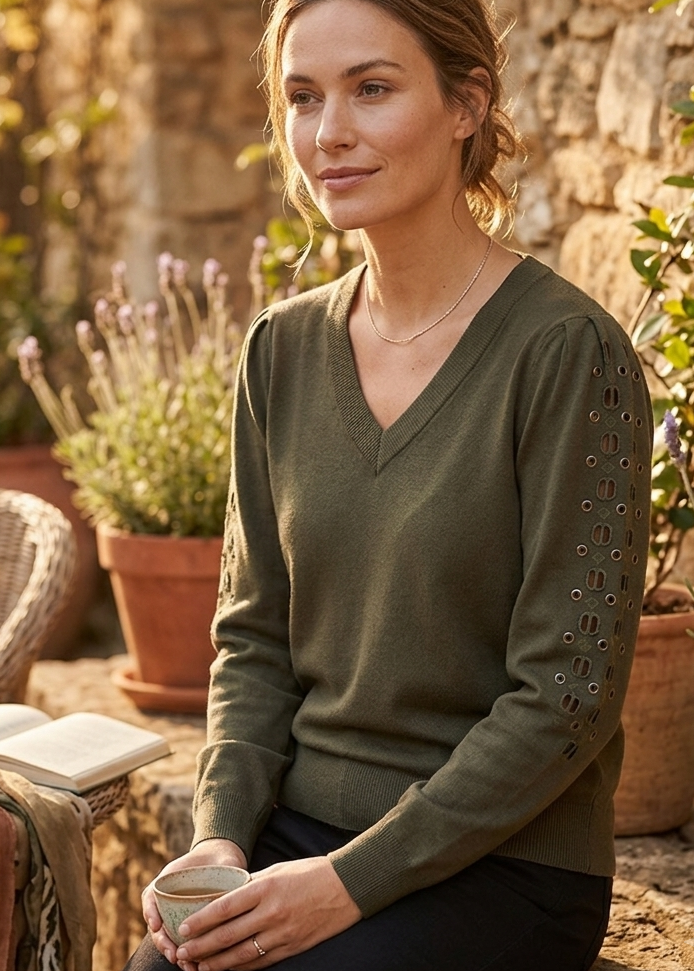 Lady Day – Lorelle Sweater – Deep forest