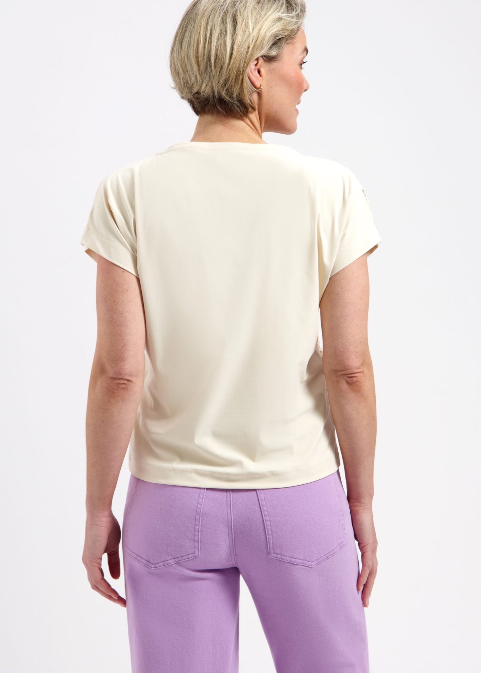 Lady Day – Lillian Travelstof Top – Cream