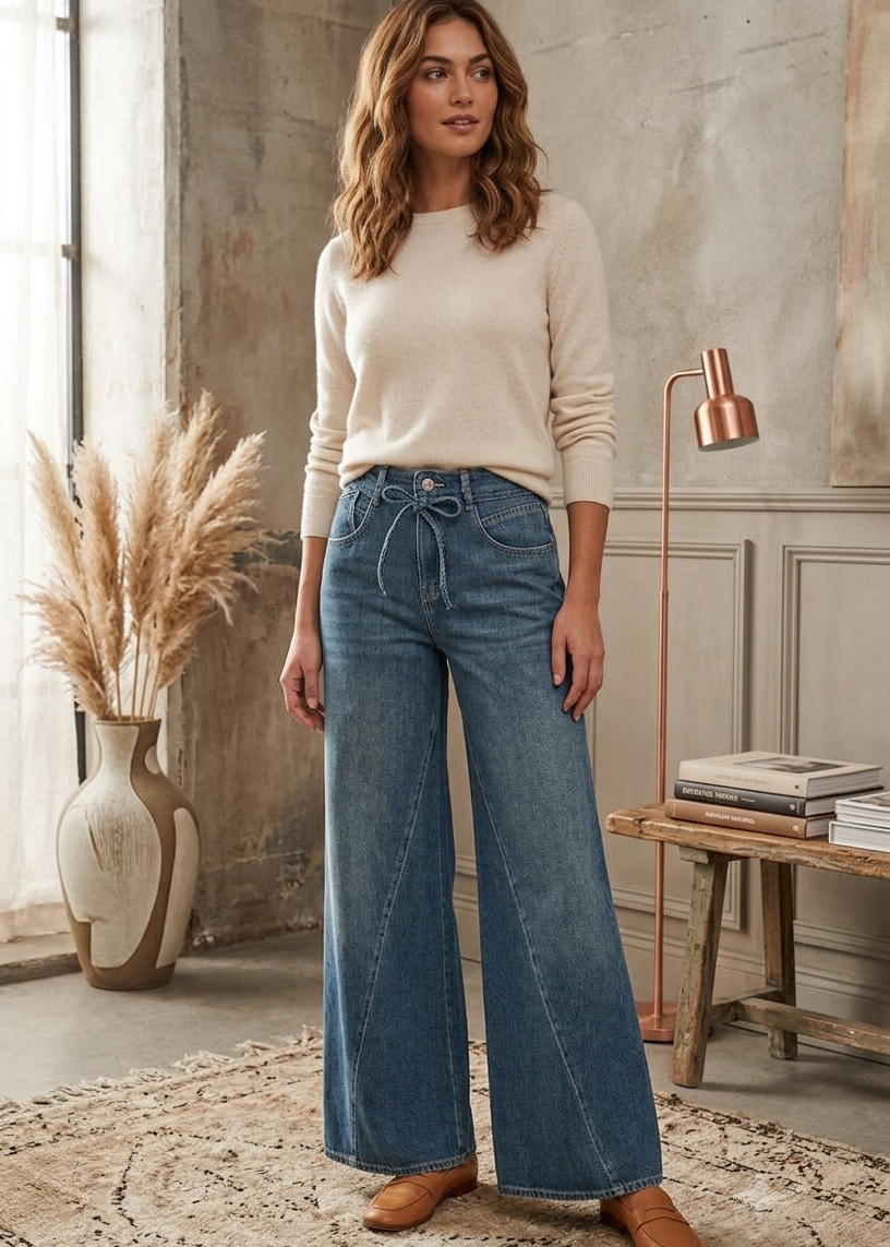 Mac Jeans MAC Wide Extreme Jeans met Strikceintuur