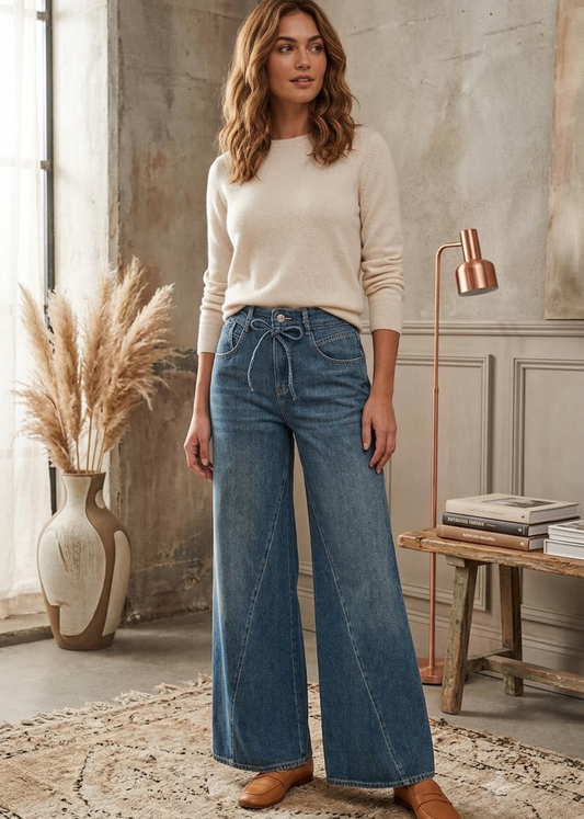 Mac Jeans MAC Wide Extreme Jeans met Strikceintuur