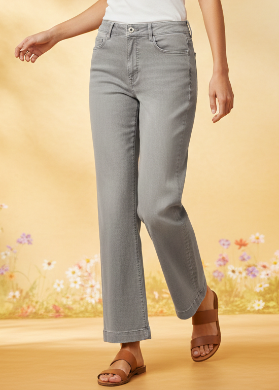 Mac Jeans Wide leg grijs