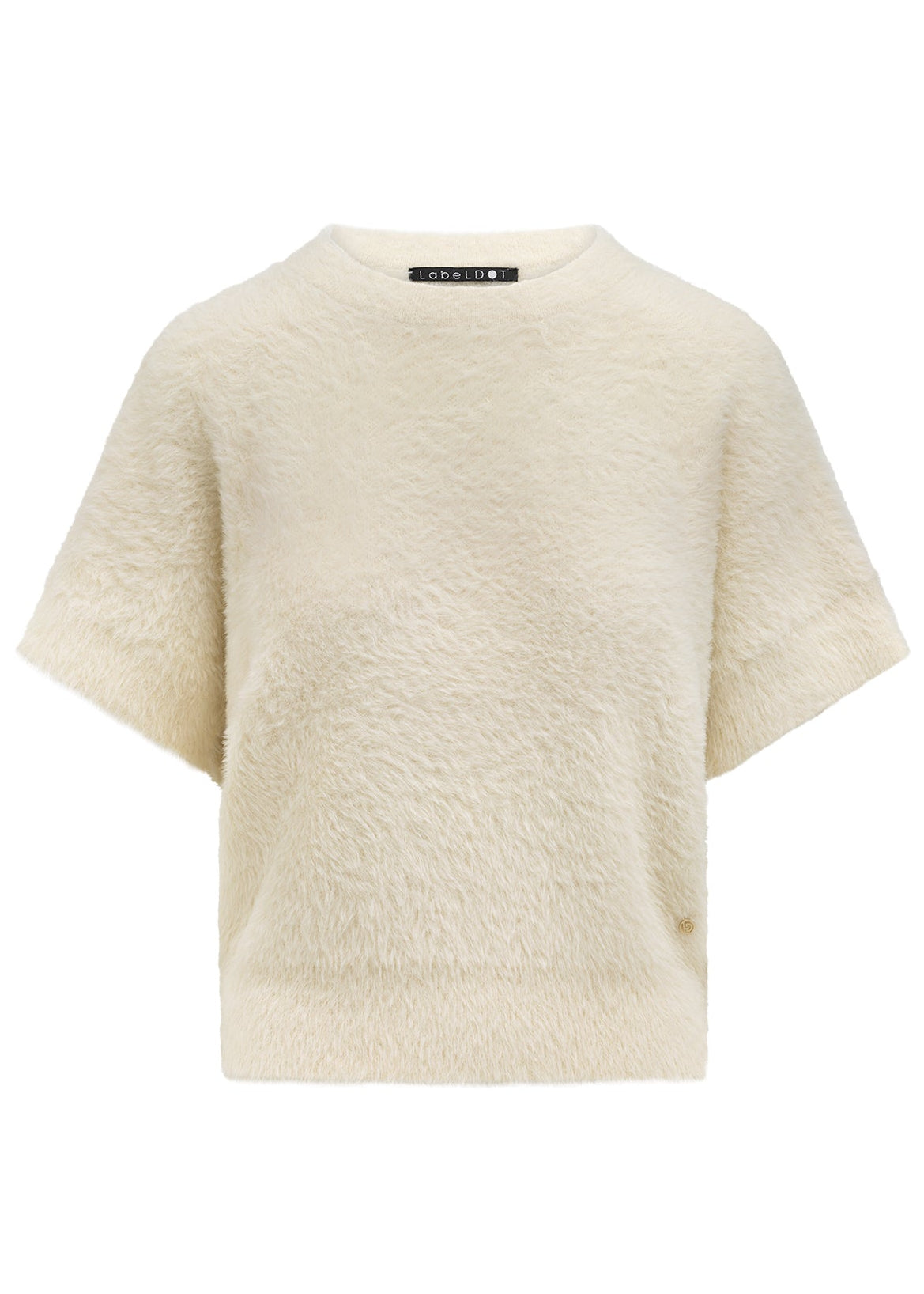 Label Dot pullover Nerina Groen en Off white