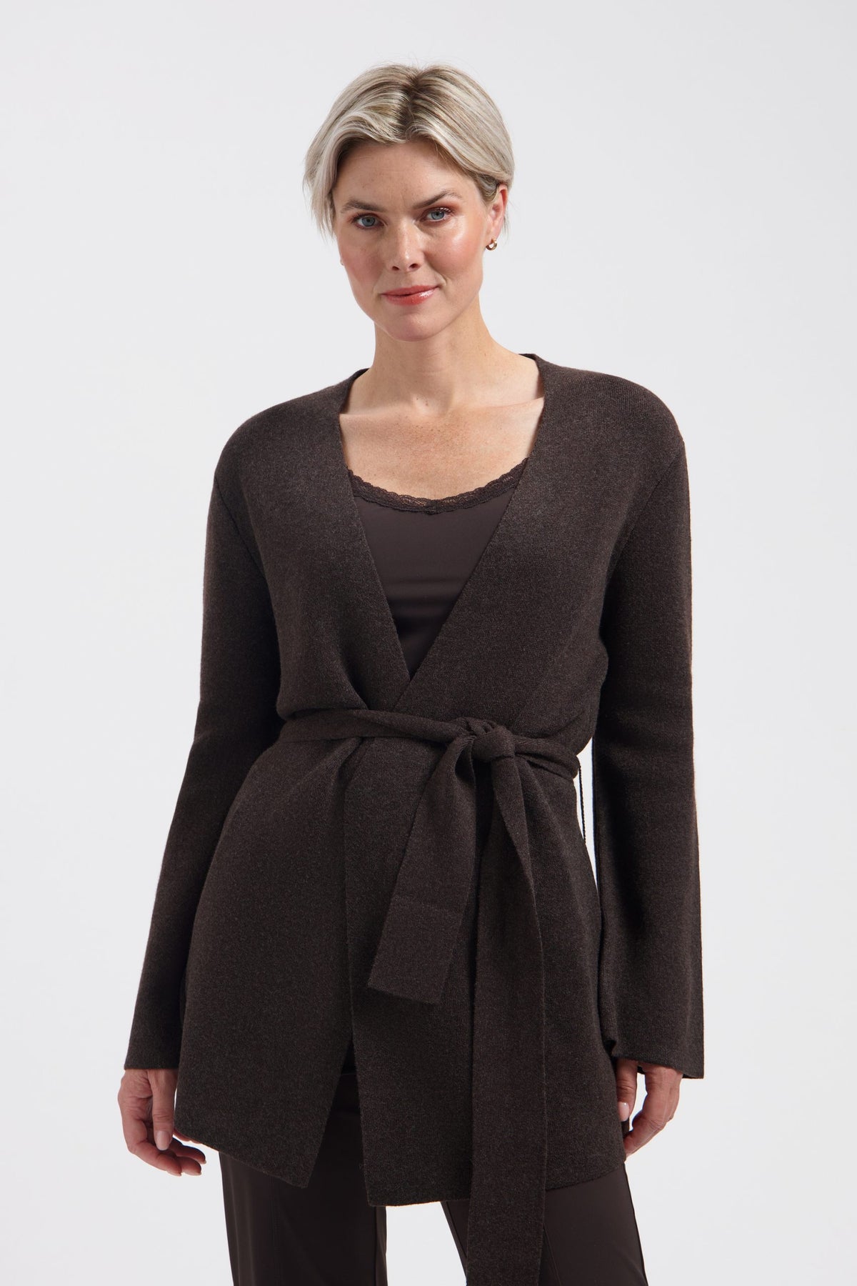 Lady Day – Maggie Cardigan – Dark brown