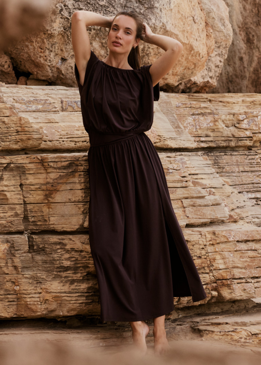 Lady Day – Kelsey Travel Skirt – Dark brown