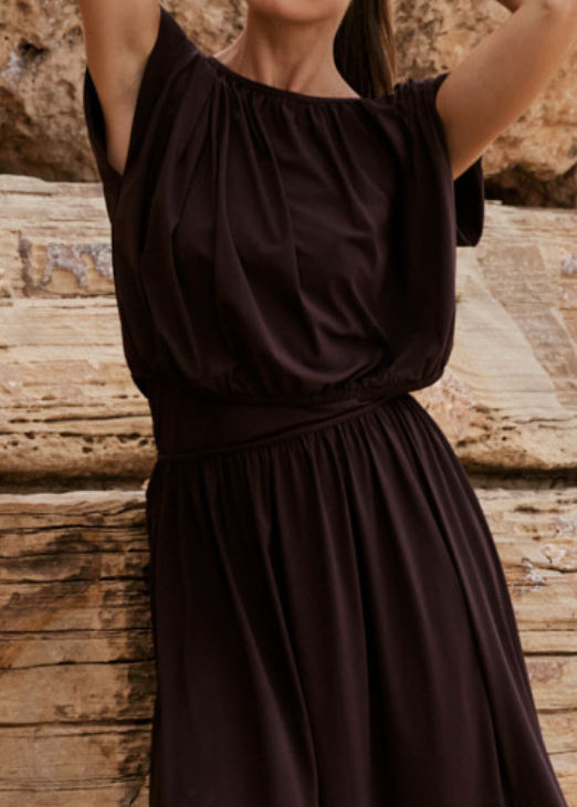 Lady Day – Kelsey Travel Skirt – Dark brown