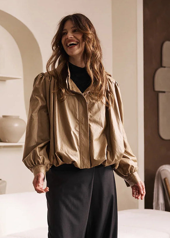 Label Dot blazer Luma | Zand