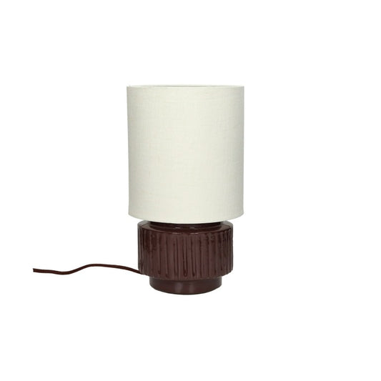 Tafellamp Pomax Cordoba donkerbruin, DIA 18 cm