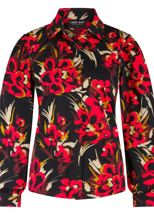 Lady Day blouse Philly Flower print