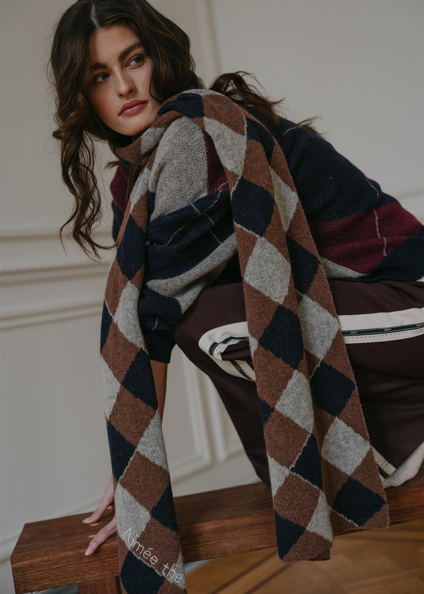 Aimee the Label PureW6 Scarf | Check