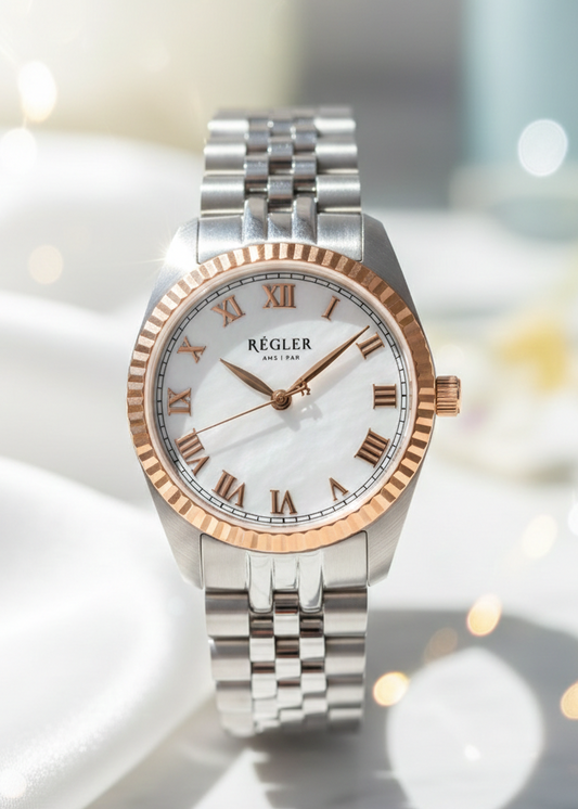 Regler Infinité Bi-Colour Zilver Rosé goud - parelmoer