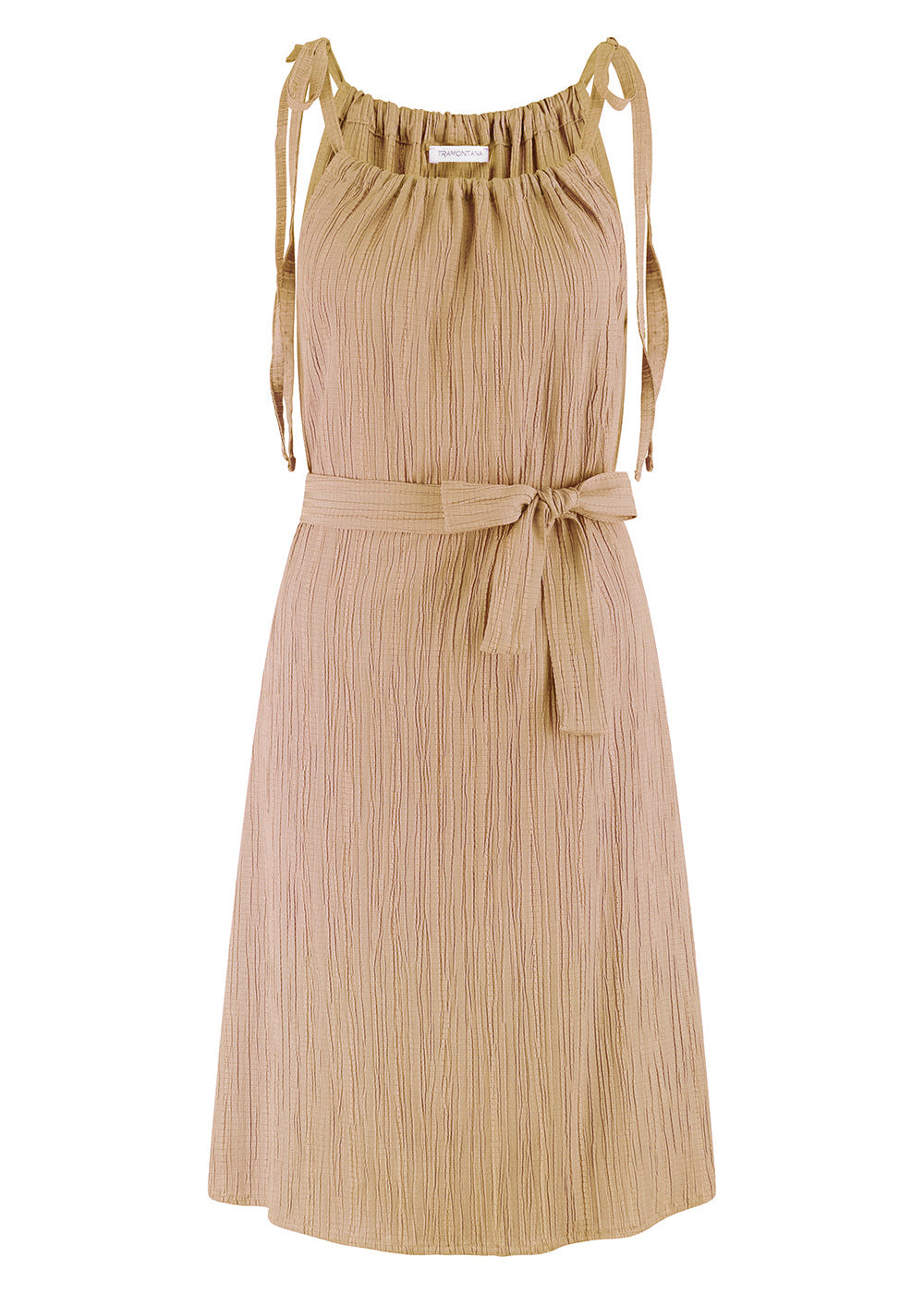 Tramontana Crinkled Tie-Strap Dress