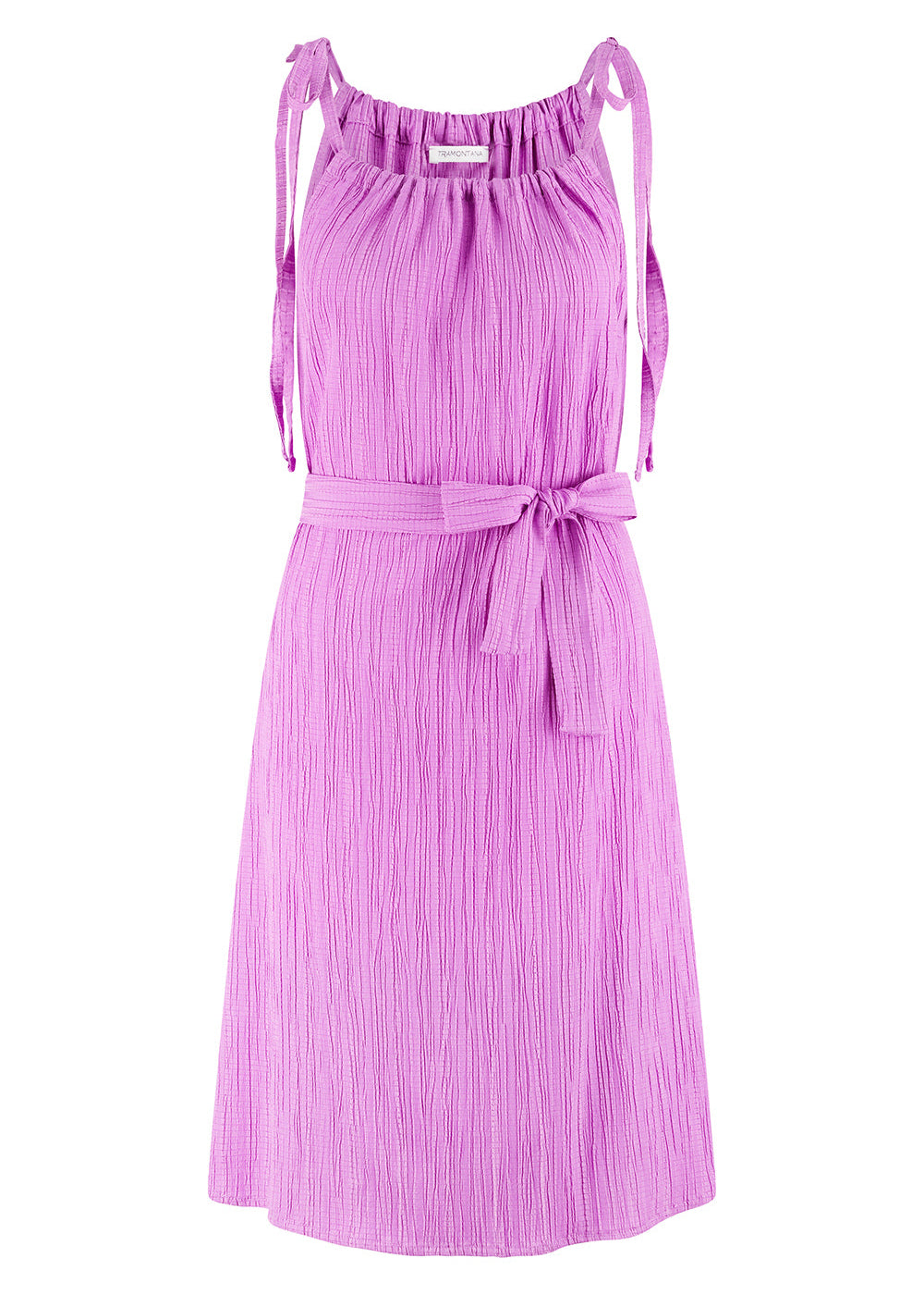 Tramontana Crinkled Tie-Strap Dress