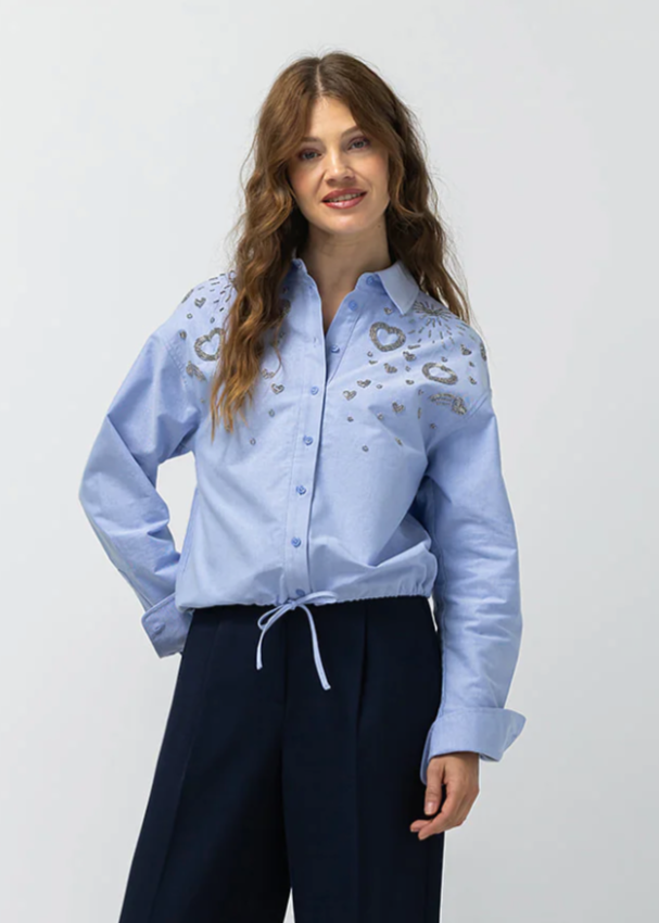 Label Dot Ayden Blouse | Blauw licht