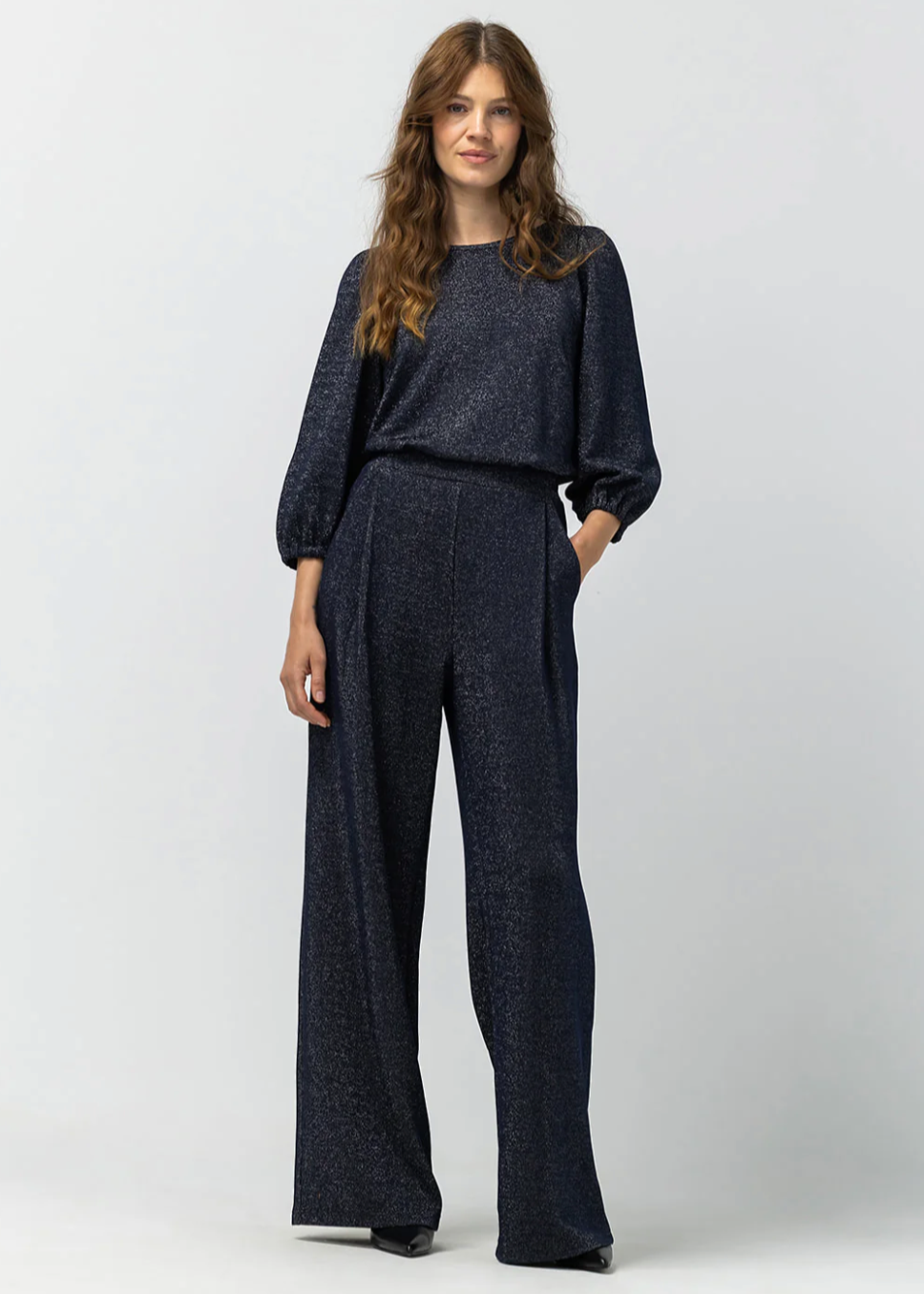 Label Dot Malou Top | Donker blauw